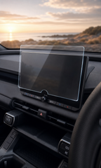 Clear screen protector aligned with the factory multimedia display in a 2026 Toyota RAV4 GX