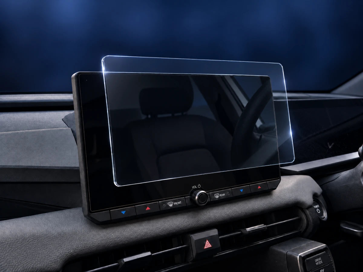 Floating-glass illustration based on an owner’s 2026 RAV4 dashboard
